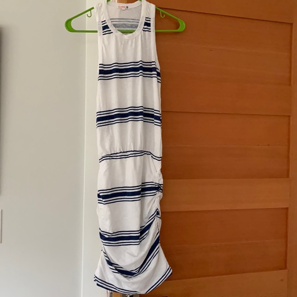 Sundry sleeveless, ruched, racer back dress. - Picture 2 of 7